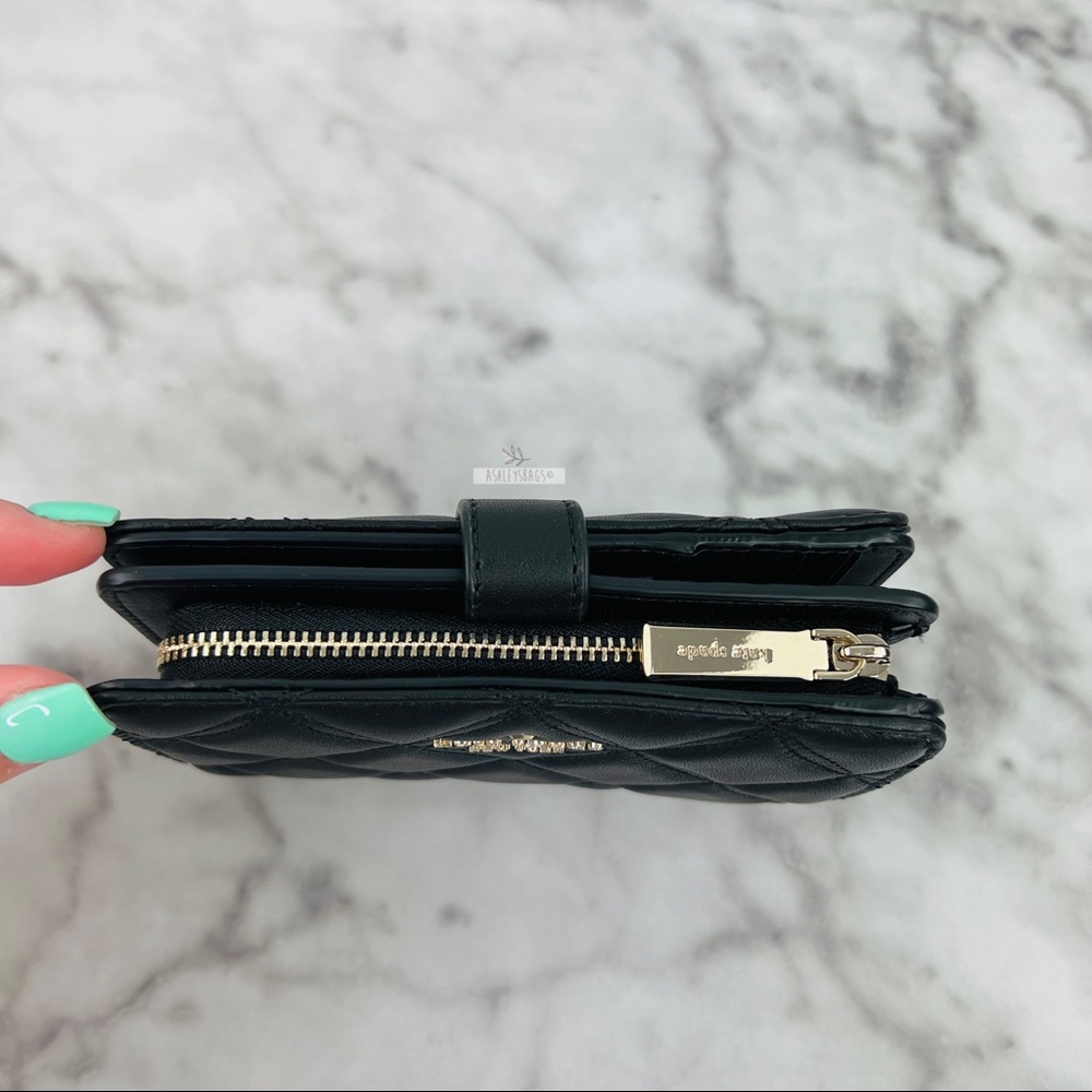 Kate Spade Natalia Quilted Leather Top Handle Satchel Crossbody & Medium Wallet - Picture 13 of 16